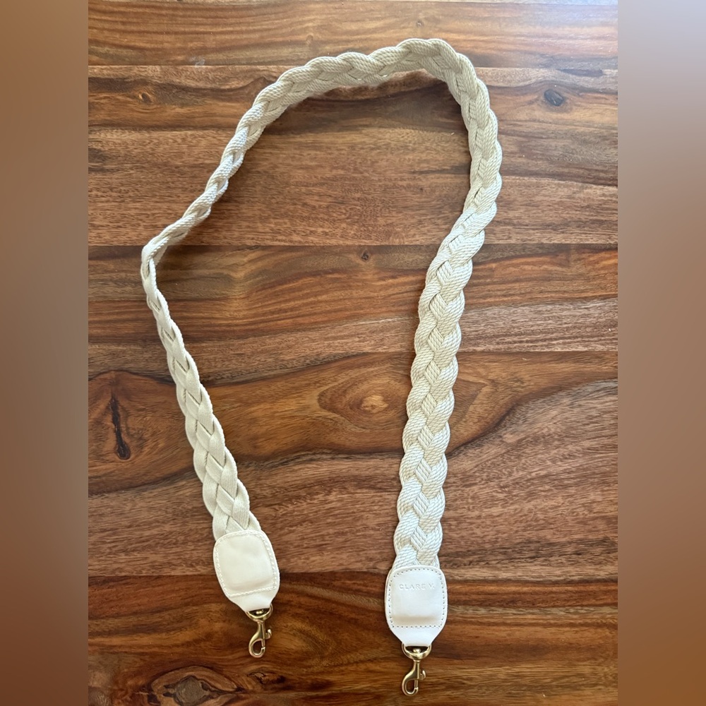 Clare V Braided Strap in Cream